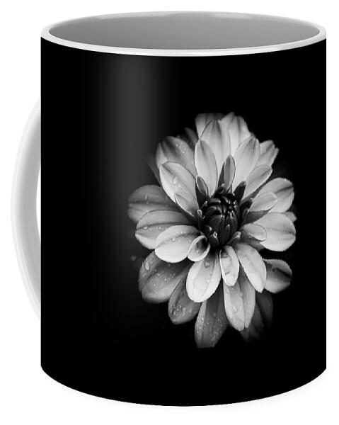 Art Coffee Mug featuring the photograph Dahlia III Black and White by Joan Han