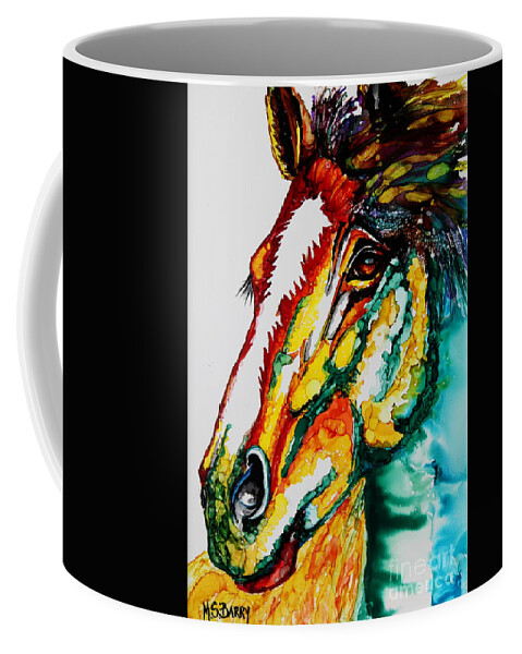 Horse Coffee Mug featuring the painting Dakota by Maria Barry