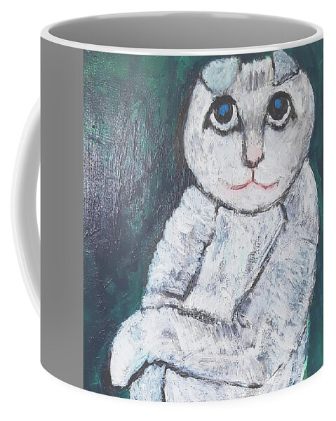 Pets Coffee Mug featuring the painting Dandy Andy by Gabby Tary