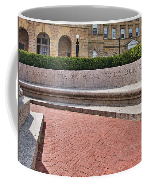 Wisconsin Coffee Mug featuring the photograph dare to do our duty - Madison -Wisconsin by Steven Ralser
