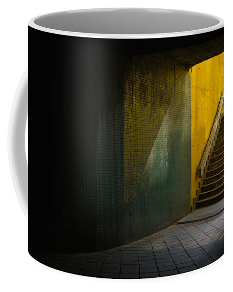 Street Coffee Mug featuring the photograph Dark Underpass by Martin Vorel Minimalist Photography