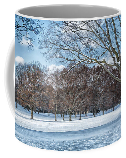 Snow Coffee Mug featuring the photograph Dashing Through the Snow by Kim Hojnacki