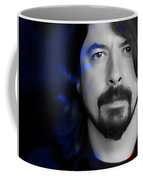 Dave Grohl Photographs Coffee Mug featuring the mixed media Dave Grohl by Marvin Blaine