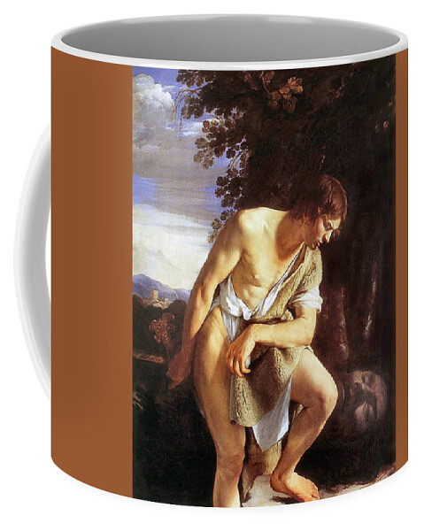 Orazio Gentileschi Coffee Mug featuring the painting David Contemplating by Orazio Gentileschi