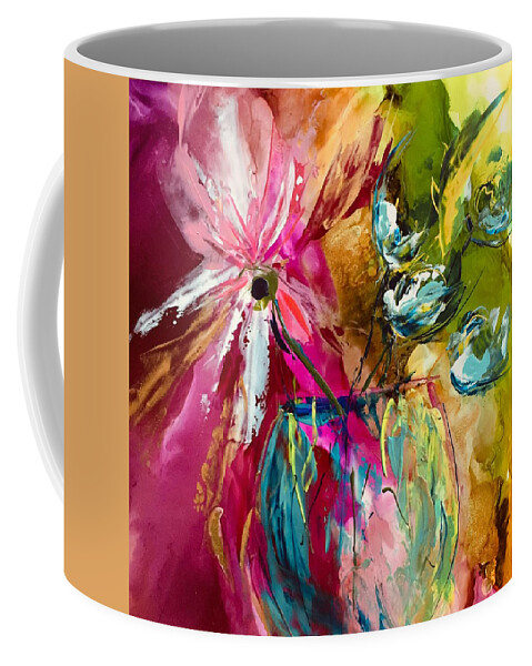 Abstract Coffee Mug featuring the painting Day Dream Believer by Bonny Butler