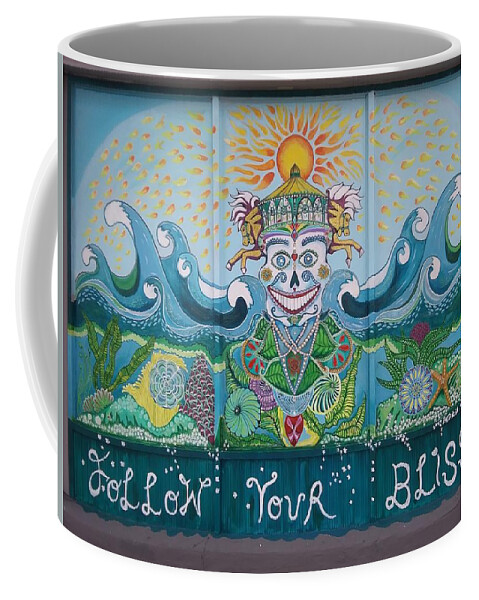 Day Of The Dead Coffee Mug featuring the painting Day of the Dead Mural by Patricia Arroyo