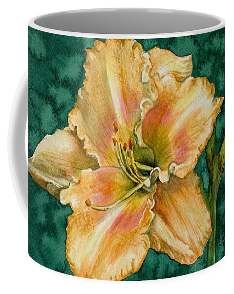  Coffee Mug featuring the painting Daylily O by Diane Ziemski