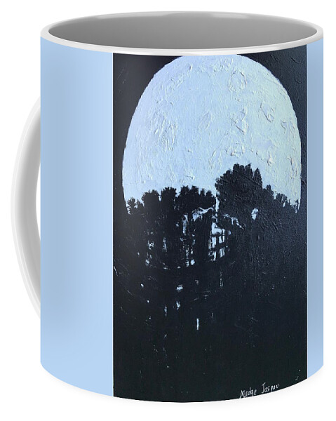 Moon Coffee Mug featuring the painting December 21st by Medge Jaspan