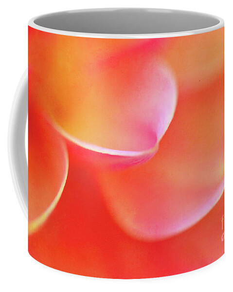 Orange Dahlia Coffee Mug featuring the photograph Delicate Dahlia Petals by Anita Pollak