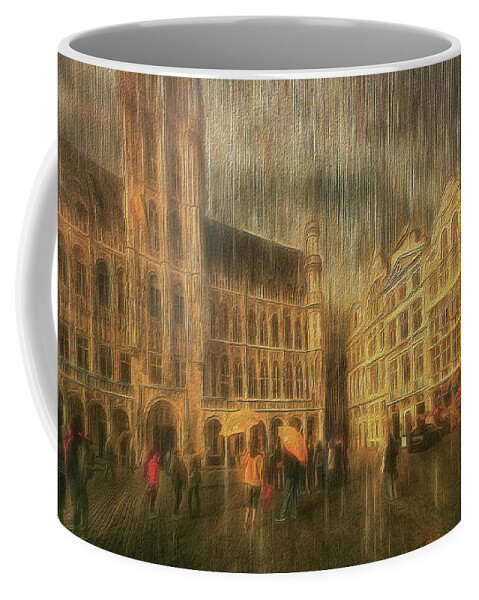 La Grande Place Coffee Mug featuring the photograph Deluge by Leigh Kemp