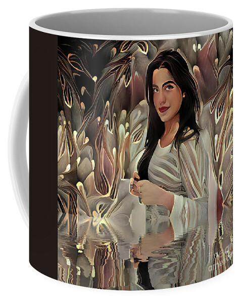 Woman Coffee Mug featuring the photograph Demure Reflections by Jack Torcello