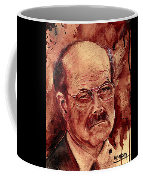 Ryan Almighty Coffee Mug featuring the painting DENNIS RADER BTK port dry blood by Ryan Almighty