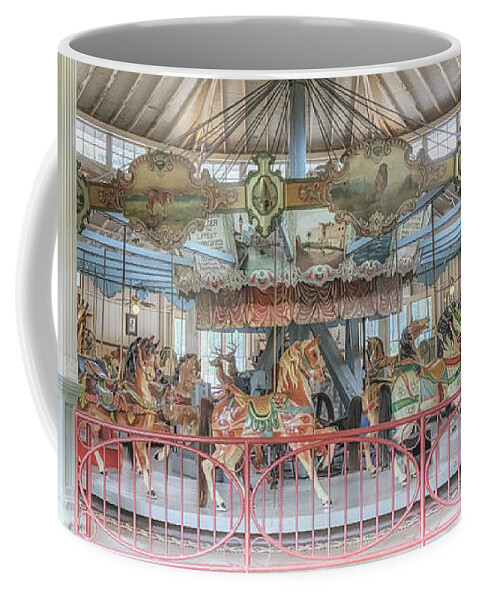 Carousel Coffee Mug featuring the photograph Dentzel Carousel by Susan Rissi Tregoning