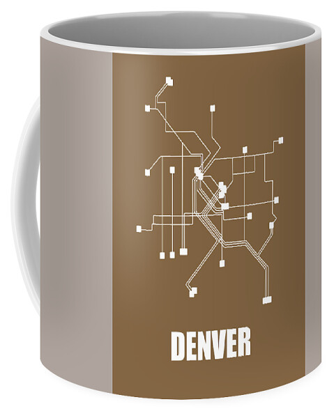 Denver Coffee Mug featuring the photograph Denver Subway Map 2 by Naxart Studio
