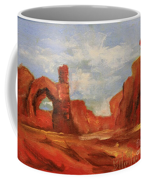 Desert Coffee Mug featuring the painting Desert in Mountains by Barbara Haviland
