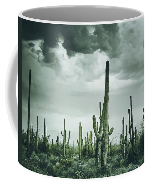 Saguaro Coffee Mug featuring the photograph Desert Storm in Arizona by Kevin Schwalbe