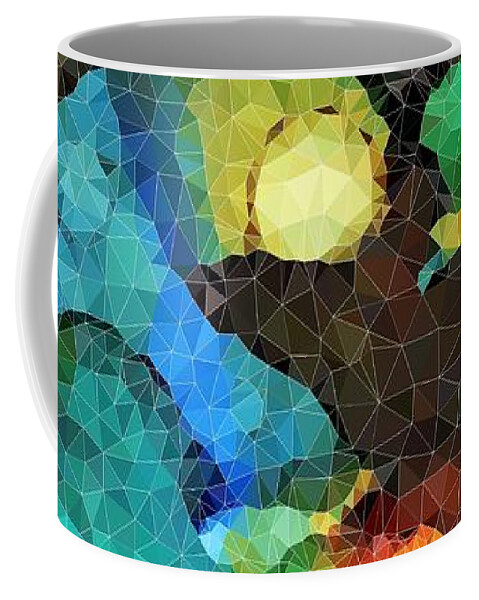 Abstract Coffee Mug featuring the mixed media Design 113 by Lucie Dumas