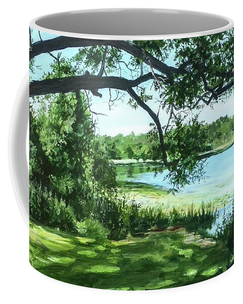 Lake Coffee Mug featuring the painting Destiny by William Brody