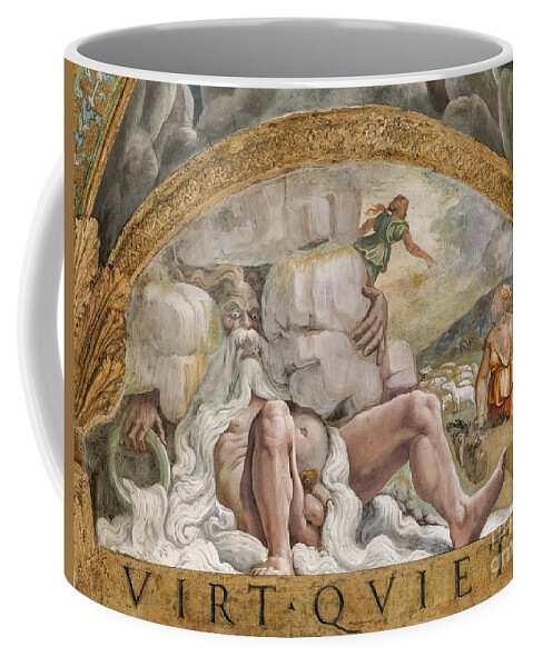 Mantua Coffee Mug featuring the painting Detail Of The Vault With the Search Of The Golden Wool, Chamber Of Cupid And Psyche by Giulio Romano