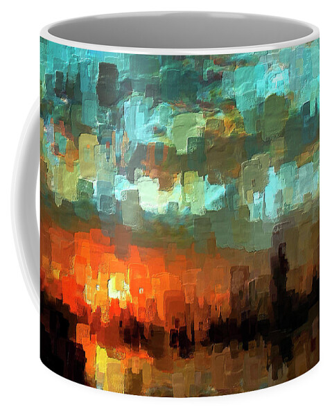  Coffee Mug featuring the digital art Detroit Days End by Rein Nomm