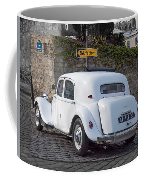 Citroën Coffee Mug featuring the photograph Deviated Citroen by Jessica Levant