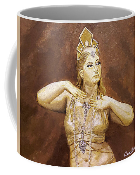 Portrait Coffee Mug featuring the painting Di'Ahna Restry as Ayesha by Annalisa Rivera-Franz