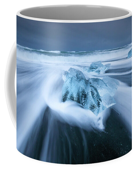 Iceland Coffee Mug featuring the photograph Diamond Beach by Rob Davies