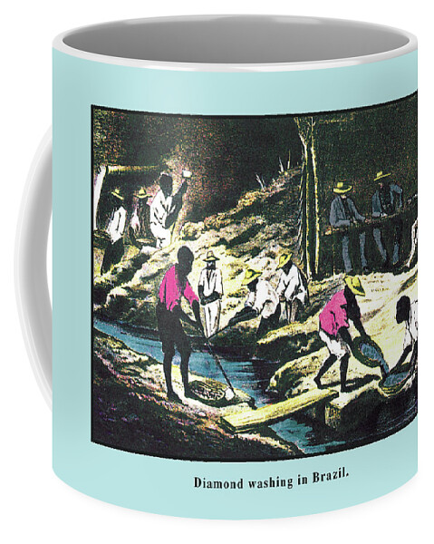 Diamonds Coffee Mug featuring the painting Diamond Washing in Brazil by John Howard Appleton