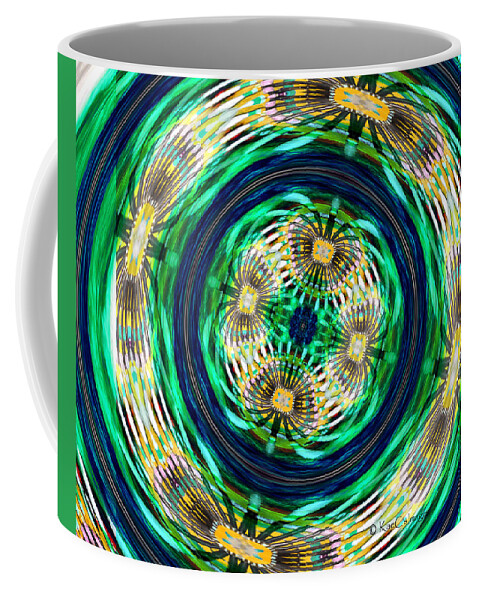 Digital Art Coffee Mug featuring the mixed media Digital Art - Tilted Axis by Kae Cheatham