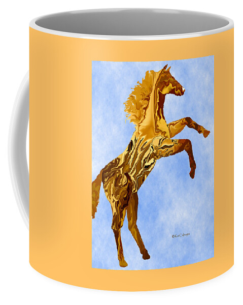 Horse Coffee Mug featuring the digital art Montana Horse 2 by Kae Cheatham
