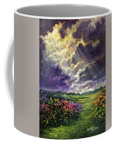 Divine Coffee Mug featuring the painting Divine Intervention by Rand Burns