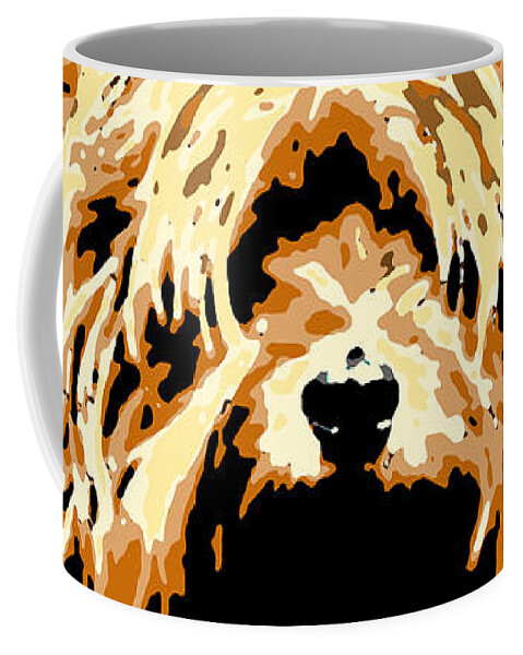 Dog Coffee Mug featuring the digital art Dog 147 Yorkshire by Lucie Dumas