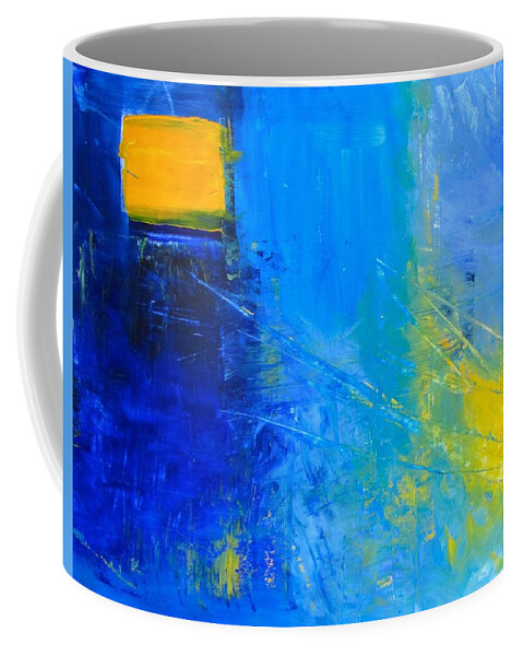 Square Coffee Mug featuring the painting Don't Box me in by Barbara O'Toole