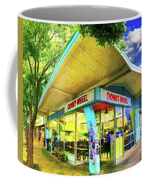 Donuts Coffee Mug featuring the photograph Donut Wheel by Don Schimmel