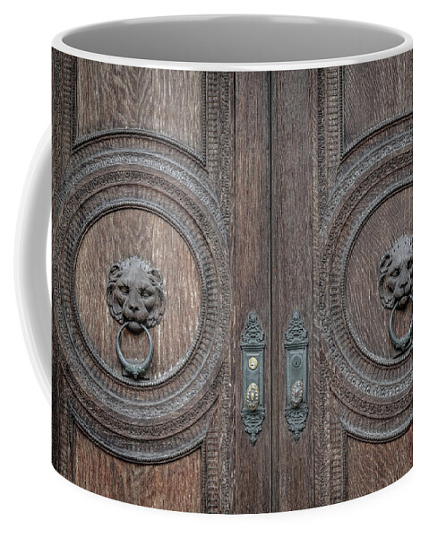 New York Coffee Mug featuring the photograph Door Knockers by David Downs