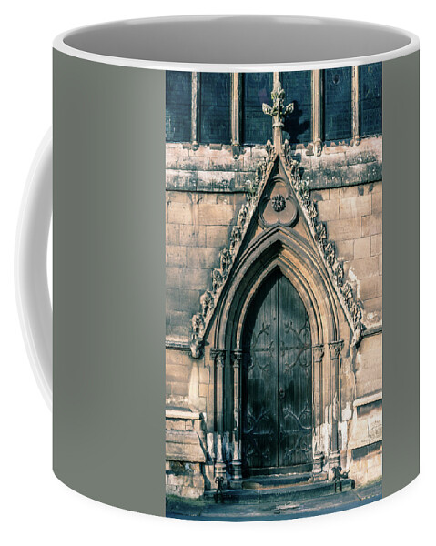 Anglican Coffee Mug featuring the photograph Doors to Doncaster Minster by Scott Lyons