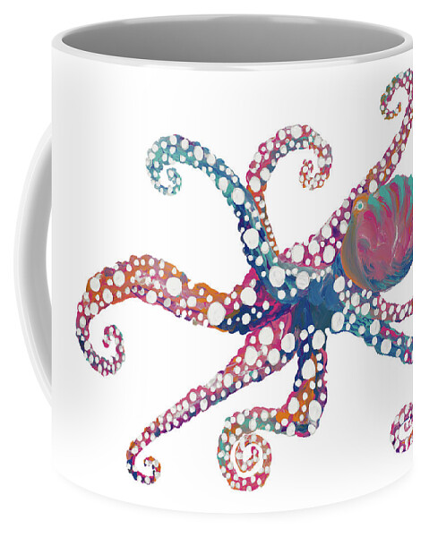 Octopus Coffee Mug featuring the painting Dotted Octopus II by Gina Ritter