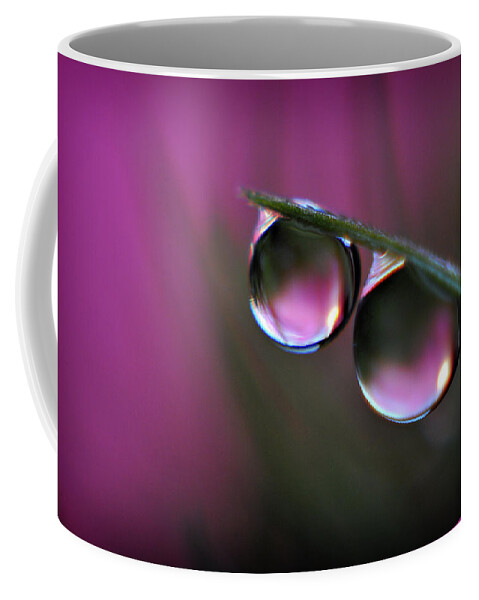 Water Drops Coffee Mug featuring the photograph Double Trouble by Michelle Wermuth