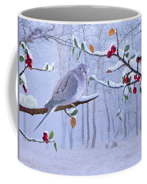 Dove Coffee Mug featuring the digital art Dove by M Spadecaller