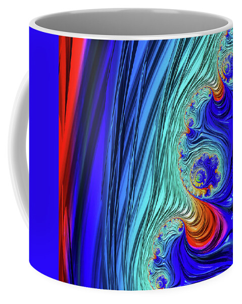 Fractals Coffee Mug featuring the digital art Down the plughole by Gaye Bentham