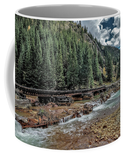 Colorado Coffee Mug featuring the photograph Down the Rails by Dennis Dempsie