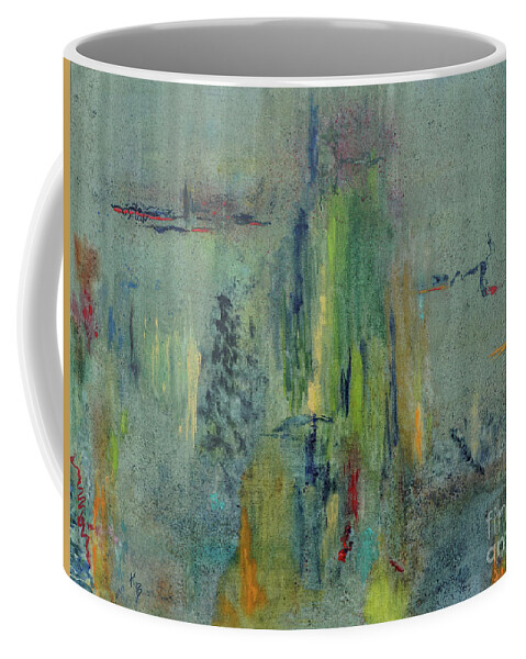 Abstract Coffee Mug featuring the painting Dreaming #1 by Karen Fleschler