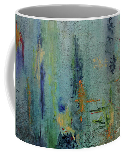 Abstract Coffee Mug featuring the painting Dreaming #3 by Karen Fleschler