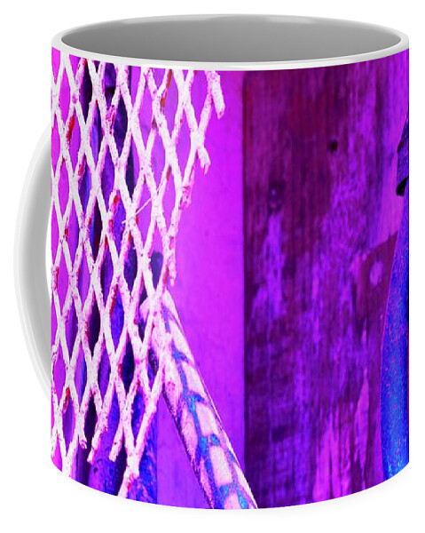 Abstract Coffee Mug featuring the photograph Duck Taped Pipes by Debra Grace Addison
