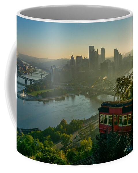 Pittsburgh Coffee Mug featuring the photograph Duquesne Incline in the Early Morning by Amanda Jones
