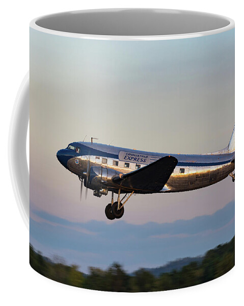 Dc3 Coffee Mug featuring the photograph Dusk Departure by Chris Buff