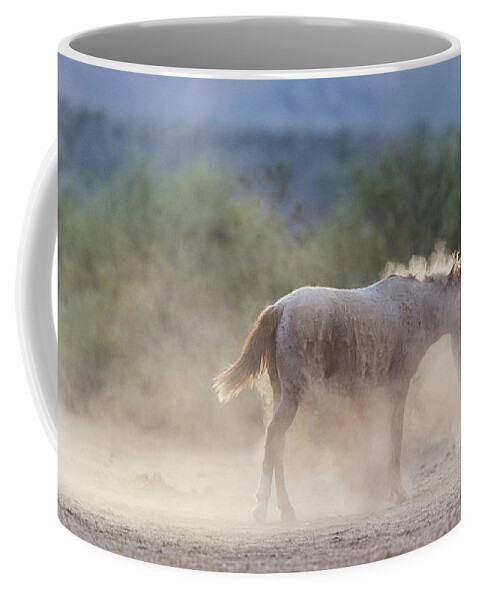 Shaking Off Dirt Coffee Mug featuring the photograph Dust Bath by Shannon Hastings