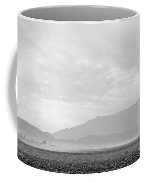 Adams Coffee Mug featuring the photograph Dust Storm over Manzanar, 1943 by Ansel Adams