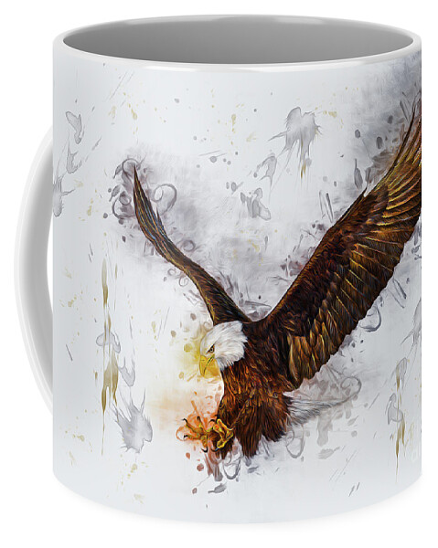 Bird Coffee Mug featuring the digital art Eagle by Ian Mitchell