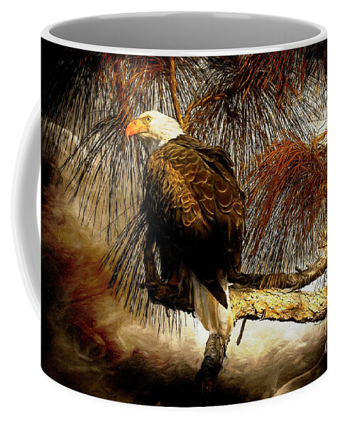 Eagle Coffee Mug featuring the photograph Eagle Painterly by Deborah Benoit